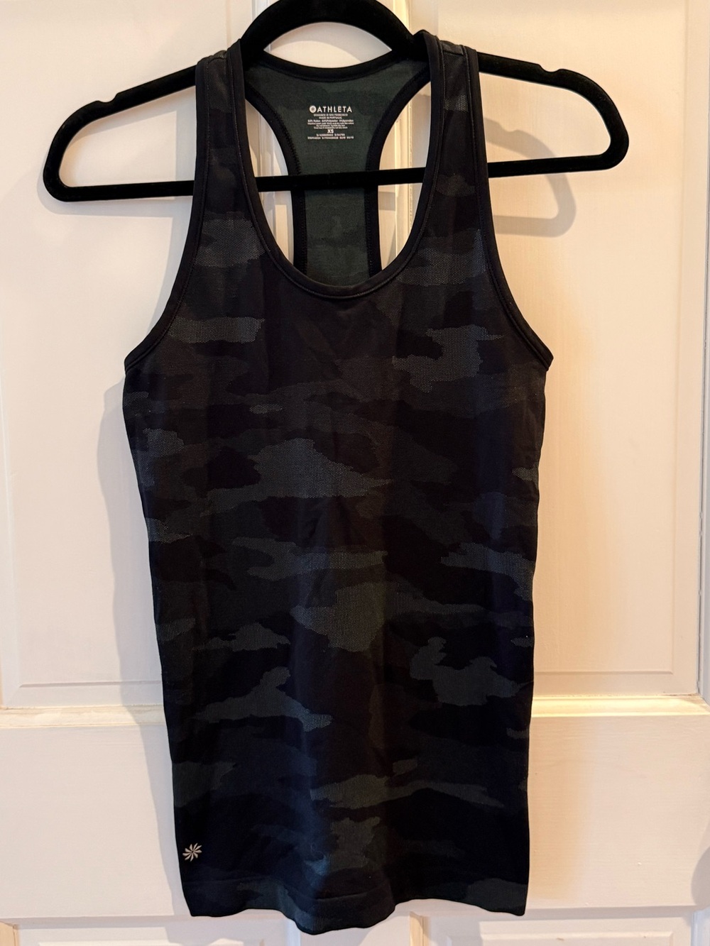 Athleta Black Camo Racerback Workout Tank Top XS